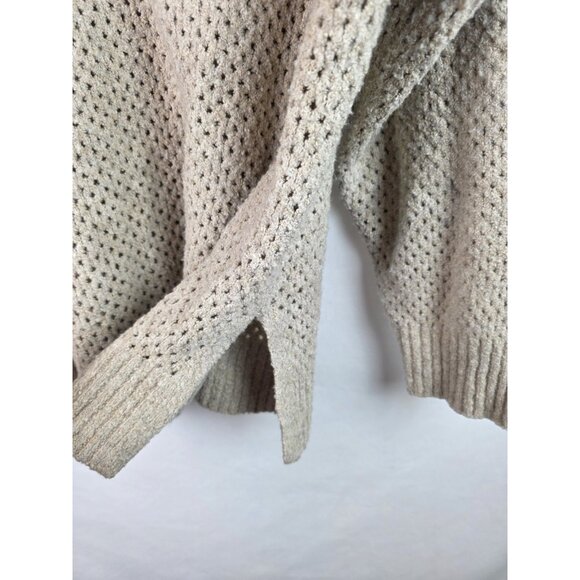 Aerie Women's Sweater Plus Size XXL Beige Oversize Long Sleeve Open Knit Top - Picture 8 of 12